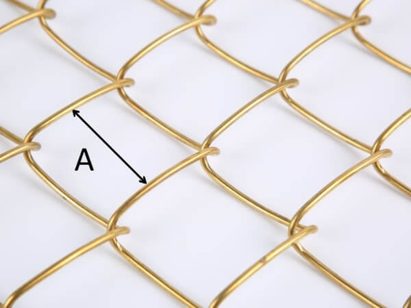 在铜合金网的图片上标注网孔的表示方向